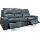  Decor-Rest Furniture Power Reclining Leather Sofa M38500PHL Power Reclining Sofa with Headrest & Lumbar IMAGE 2
