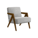  Monarch I 8300 Accent Chair  - Light Grey/Walnut IMAGE 1