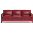  Aurora Furniture Camano Stationary Leather Sofa Camano 86681S Sofa - Red IMAGE 1
