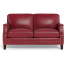  Aurora Furniture Camano Stationary Leather Loveseat Camano 86681L Loveseat - Red IMAGE 1