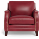  Aurora Furniture Camano Stationary Leather Chair Camano 86681C Chair - Red IMAGE 1