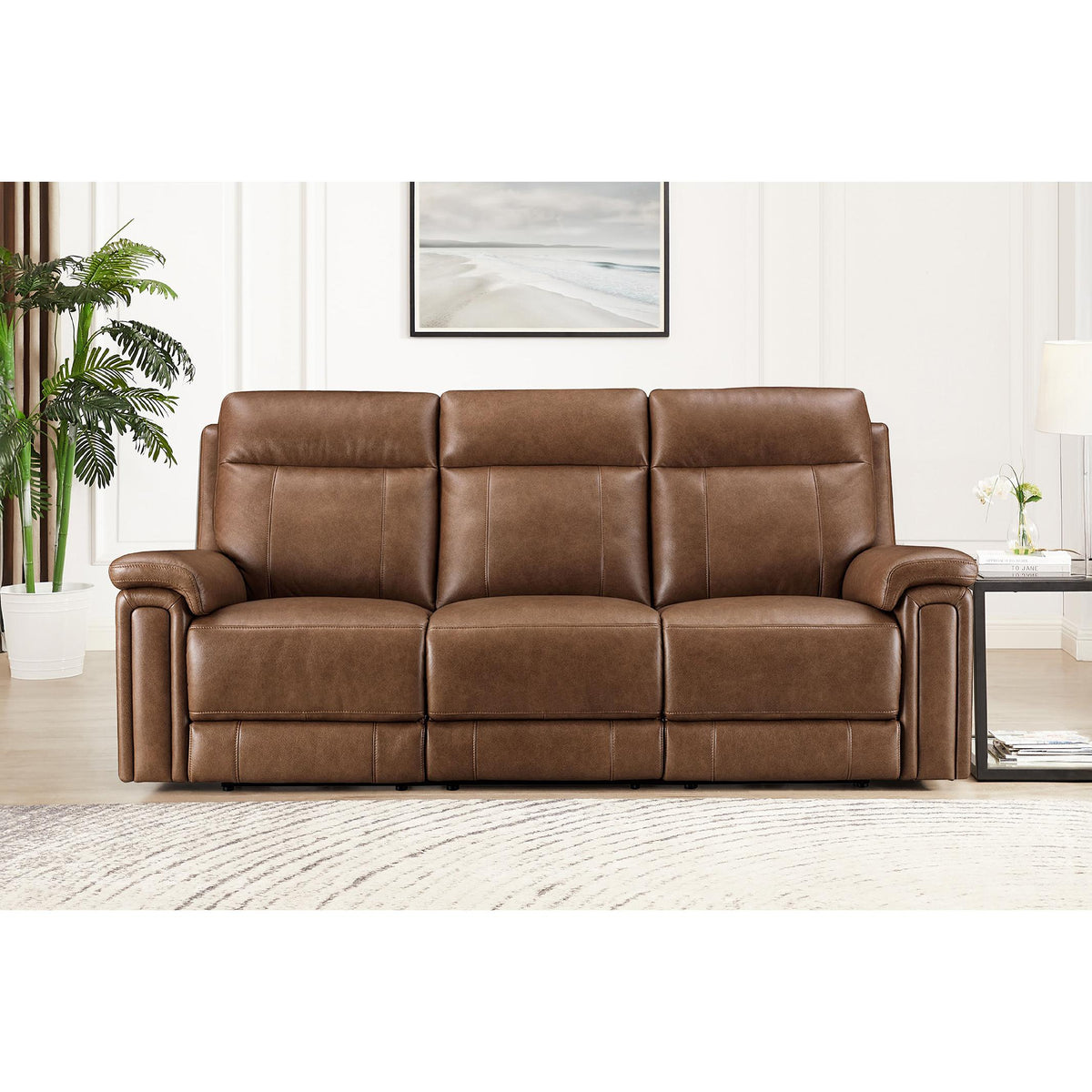 Aurora Furniture Jordan Power Reclining Leather Match Sofa 88335PS 209