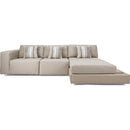  Decor-Rest Furniture 2572 Fabric and Leather 3 pc Sectional 2572-F47-F23-F08 IMAGE 1