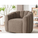  Donald Choi Sasha Swivel Fabric Accent Chair Sasha Swivel Chair - Coffee IMAGE 1