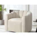  Donald Choi Sasha Swivel Fabric Accent Chair Sasha Swivel Chair - Cream IMAGE 1