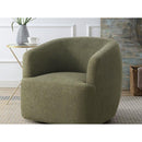  Donald Choi Sofia Swivel Fabric Accent Chair Sofia Swivel Chair - Green IMAGE 1