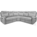  Decor-Rest Furniture Power Reclining Fabric 3 pc Sectional 8520 3 pc Power Sectional - Grey IMAGE 1