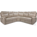  Decor-Rest Furniture Power Reclining Leather 3 pc Sectional 8520 3 pc Power Sectional - Beige IMAGE 1