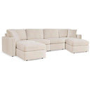  Signature Design by Ashley® Modmax 92103U1 4 pc Sectional and 2 Ottomans - Oyster IMAGE 1