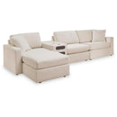  Signature Design by Ashley® Modmax 92103U11 4 pc Sectional and Ottoman - Oyster IMAGE 1