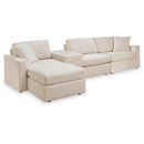  Signature Design by Ashley® Modmax 92103U12 4 pc Sectional and Ottoman - Oyster IMAGE 1