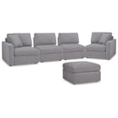  Signature Design by Ashley® Modmax 92104U2 4 pc Sectional and Ottoman - Granite IMAGE 1
