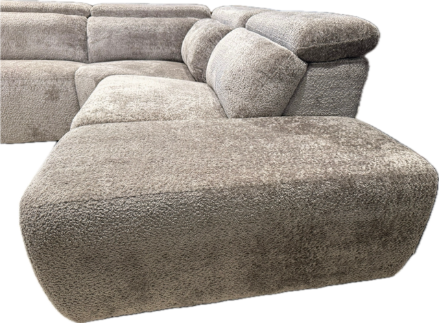 Primo International Colorado Aspen Power Reclining Fabric 5 pc Sectional Aspen Power Reclining sectional- Wooly