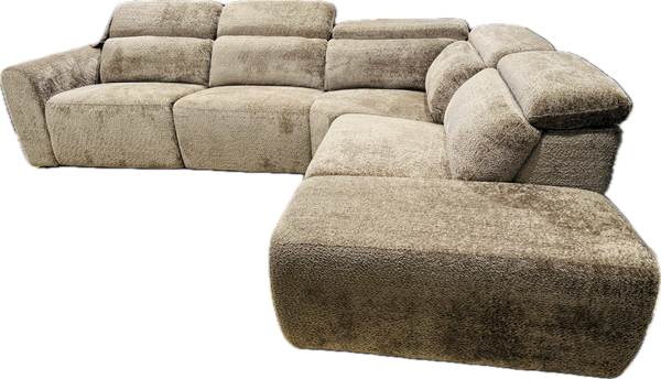 Primo International Colorado Aspen Power Reclining Fabric 5 pc Sectional Aspen Power Reclining sectional- Wooly