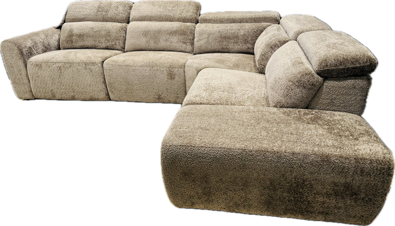 Primo International Colorado Aspen Power Reclining Fabric 5 pc Sectional Aspen Power Reclining sectional- Wooly