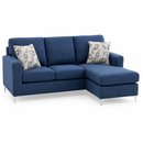 1024KH  Reversible Chaise Sofa Blue Fabric
