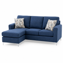 1024KH  Reversible Chaise Sofa Blue Fabric