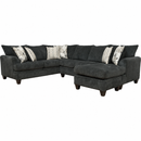 Minhas Furniture Coastline Fabric 2 pc Sectional Coastline 6140 2 pc Sectional - Charcoal RHF chaise*
