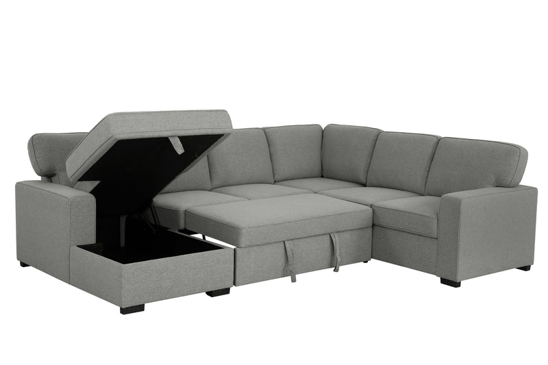 Morandi Fabric Sleeper Sectional  (RHF chaise*)