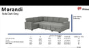 Morandi II  Fabric Sleeper Sectional  (LHF chaise*)