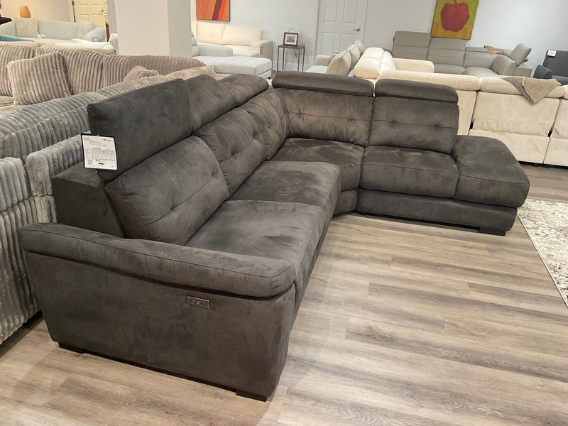 Primo International Colorado Parker Power Reclining Fabric 4 pc Sectional Parker Power Recling Sectional