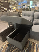 Primo International Safia Fabric Sleeper Sectional Safa 2pc Sleeper Sectional - Slate