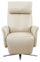 Amax Leather Tulip 8001S-10PSB-Taupe A Power Swivel Recliner with Battery Pack -