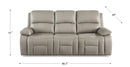 Amax Leather Westminster Power Reclining Leather Sofa