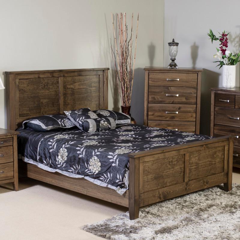 Mako Wood Furniture Scarlet Queen Panel Bed 4100-Q-HB/FB/R/SLT