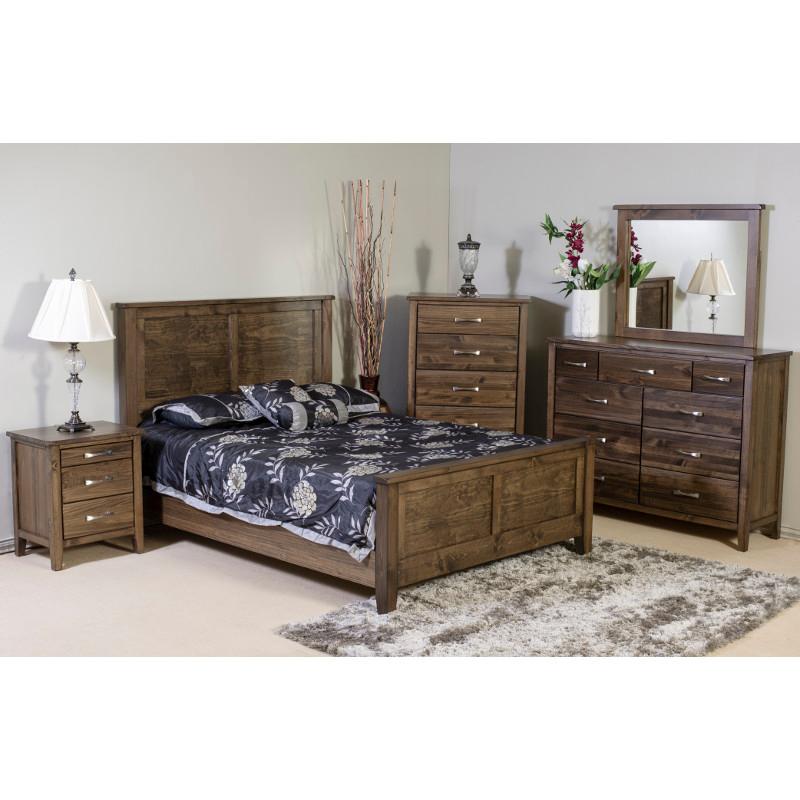 Mako Wood Furniture Scarlet Queen Panel Bed 4100-Q-HB/FB/R/SLT IMAGE 2