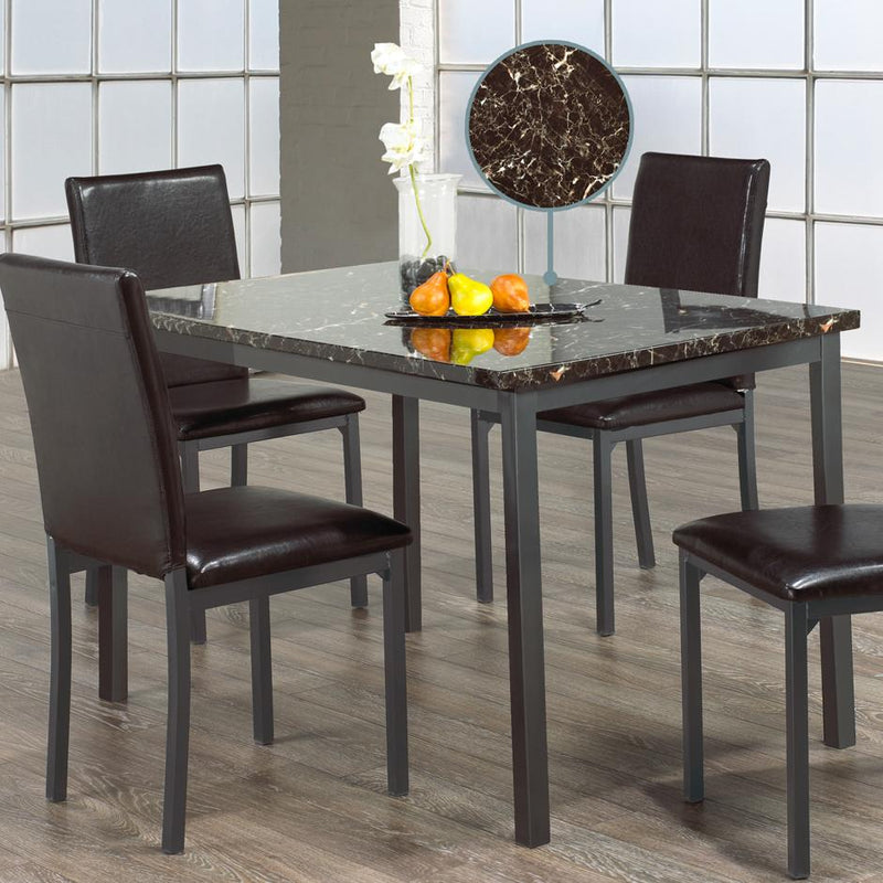 IFDC Dining Table with Marble Top T1036 IMAGE 1