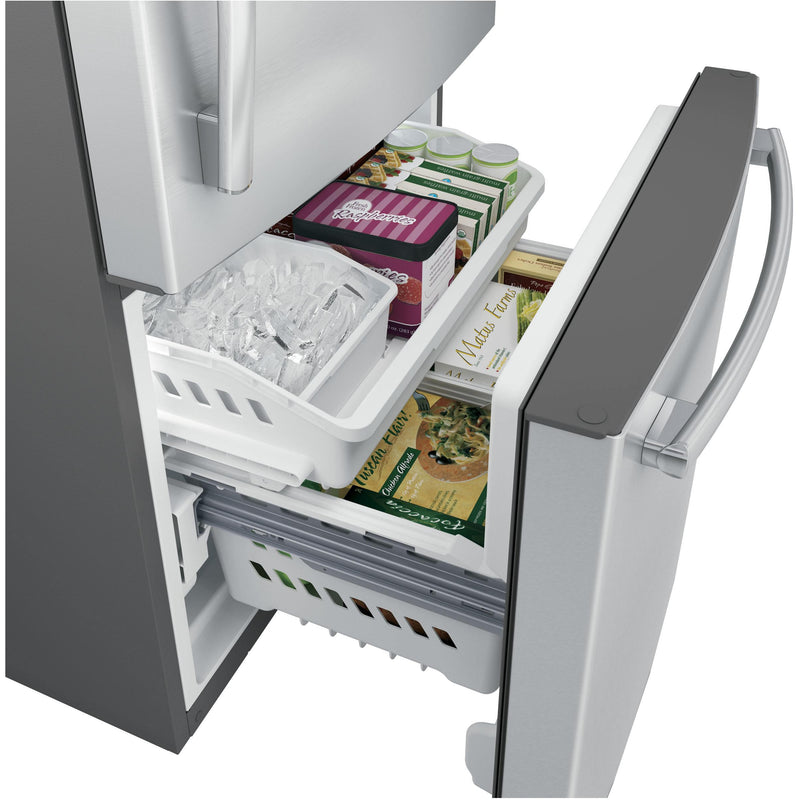 GE 33-inch, 24.9 cu.ft. Bottom Freezer Refrigerator with Ice Dispenser GDE25ESKSS IMAGE 5