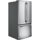 GE 30-inch, 20.8 cu. ft. Freestanding French 3-Door Refrigerator with FrostGuard™ GNE21DSKSS IMAGE 2