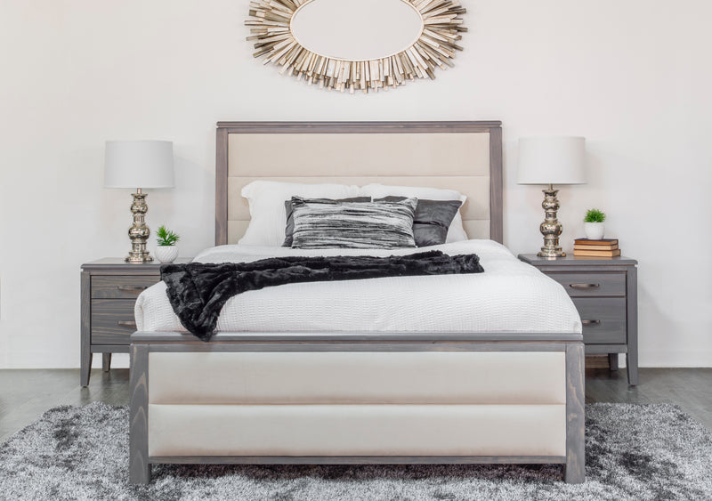 Mako Wood Furniture Robina Queen Panel Bed with Storage 4300-ST-Q-HB/FB/ST