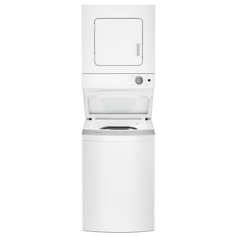 Whirlpool Stacked Washer/Dryer Electric Laundry Center with EasyView™ Glass Lid YWET4024HW IMAGE 2