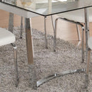 Acme Furniture Osias Dining Table with Glass Top Ossias Dining tables IMAGE 2