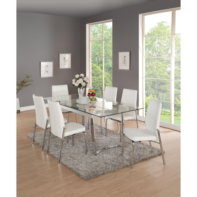 Acme Furniture Osias Dining Table with Glass Top Ossias Dining tables IMAGE 4