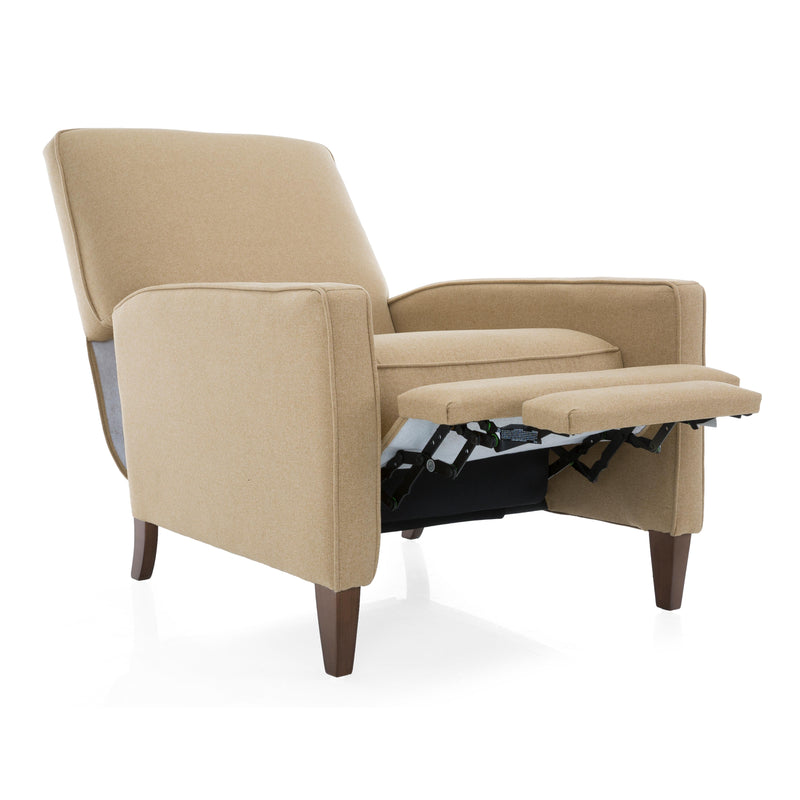Decor-Rest Furniture Kick Back Manual Fabric Recliner Kick Back 7612 Push Back Chair IMAGE 2
