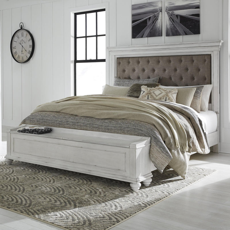 Benchcraft Kanwyn California King Upholstered Panel Bed with Storage B777-158/B777-56S/B777-94 IMAGE 4