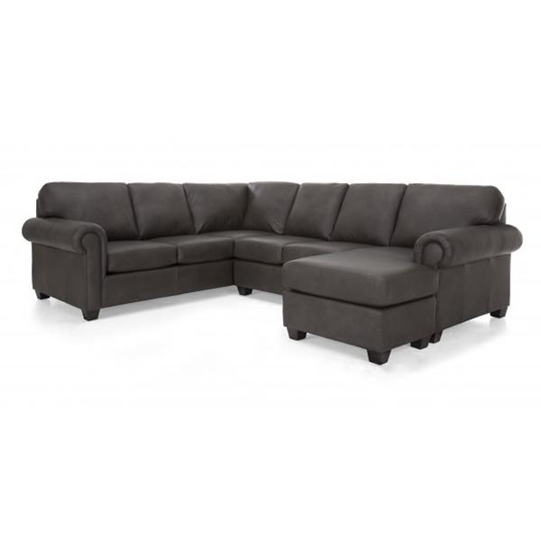 Decor-Rest Furniture Leather Sectional 3006 2 pc Sectional IMAGE 1