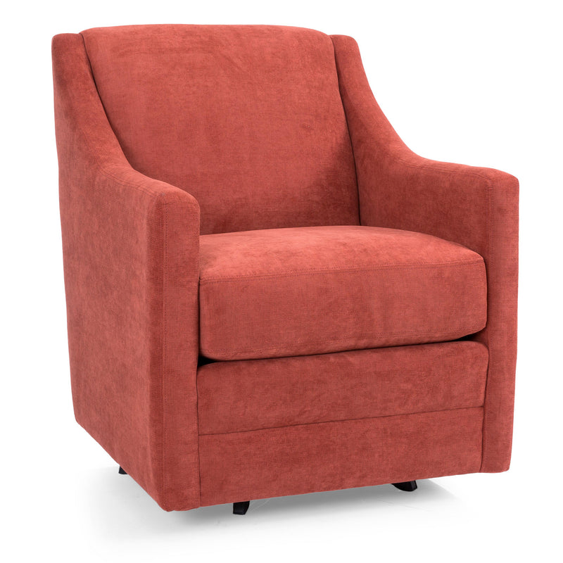 Decor-Rest Furniture Swivel Fabric Accent Chair 2443-C Swivel Chair - Jessica Salmon IMAGE 1