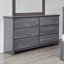 Mako Wood Furniture Autumn 6-Drawer Kids Dresser Autumn Dresser IMAGE 1