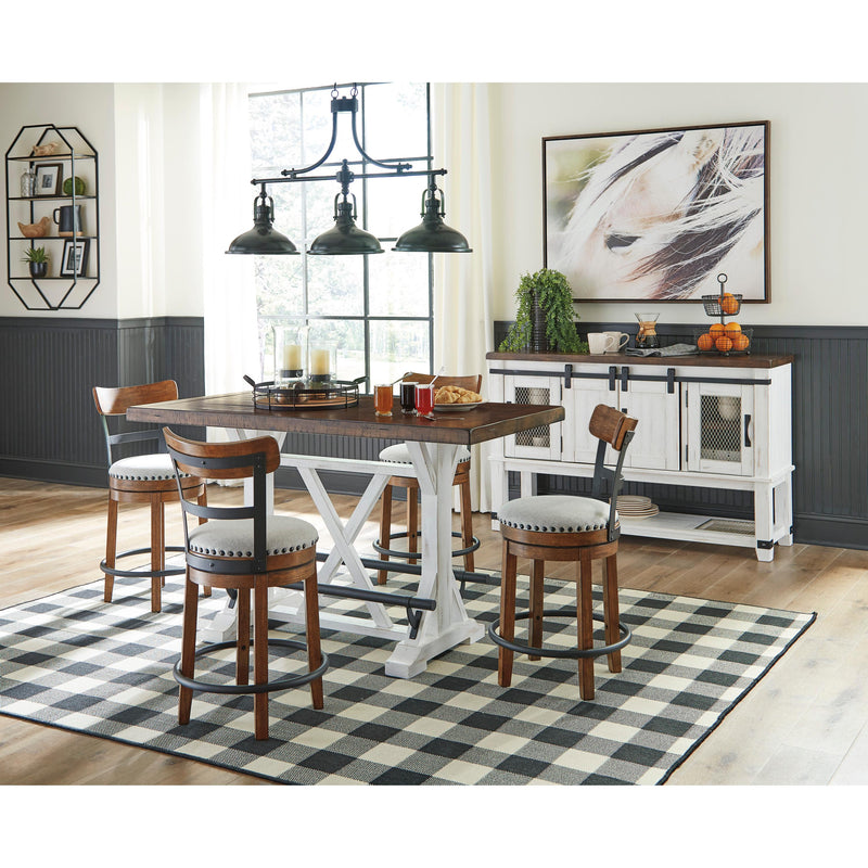 Signature Design by Ashley Valebeck Counter Height Dining Table with Trestle Base D546-13 IMAGE 7