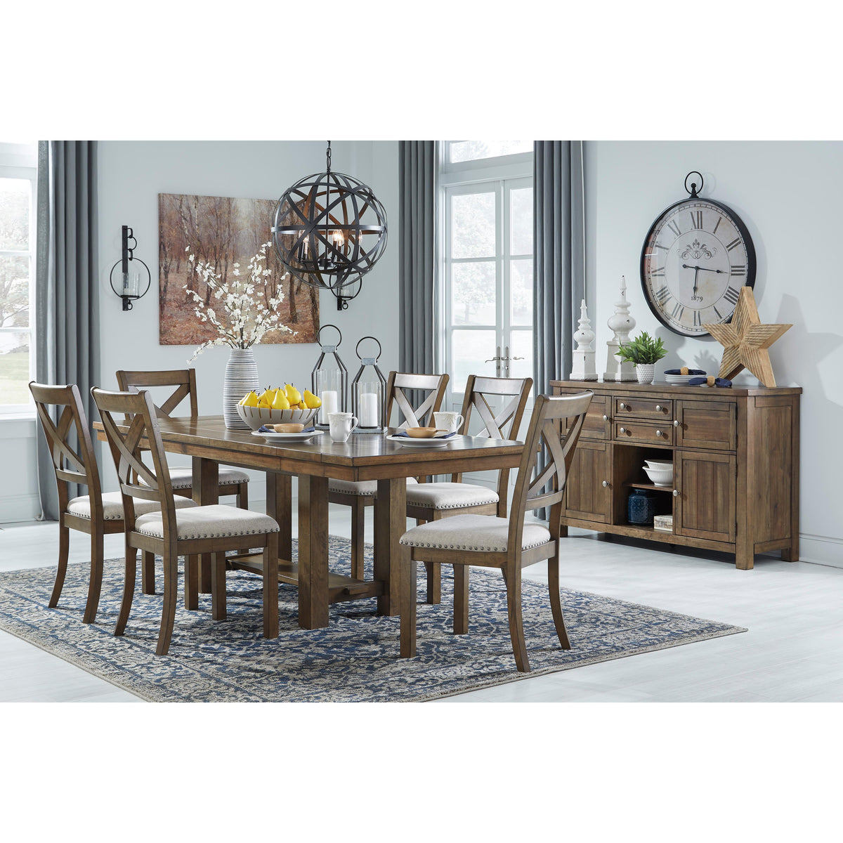 Signature Design by Ashley Moriville Dining Table with Trestle Base D6