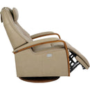 Fjords of Norway Helsinki Power Swivel Glider Leather Recliner Helsinki-SW-MOTORIZED-AL-552-TAN IMAGE 5