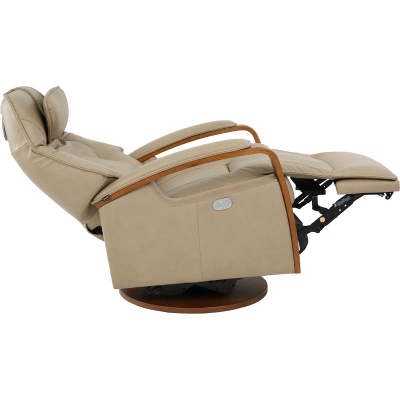 Fjords of Norway Helsinki Power Swivel Glider Leather Recliner Helsinki-SW-MOTORIZED-AL-552-TAN IMAGE 7
