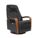 Fjords of Norway Helsinki Power Swivel Glider Leather Recliner Helsinki-Small-POWER-AL-510-BLACK IMAGE 2
