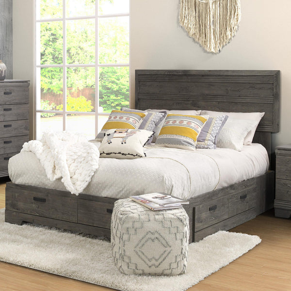 Dynamic Furniture Fontana Queen Panel Bed with Storage 393-613/393-428