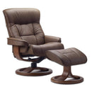 Fjords of Norway Bergen Swivel Leather Recliner Bergen Small Swivel Cappuccino IMAGE 1