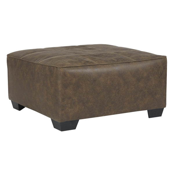 Benchcraft Abalone Leather Look Ottoman 9130208 IMAGE 1